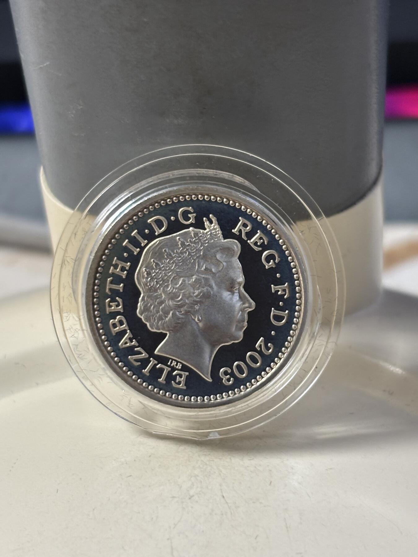 第184期拍卖 英国2003年桥梁系列1英镑精制纪念银币4枚全套，925银，9.5克*4，发行7500套，有氧化