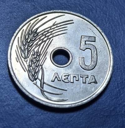 外国优质老铜币银币，周六九点倒数截拍，满百包邮，可寄存半年，喜欢朋友微信扫描二维码可直接参拍 - 希腊1954年5雷普塔