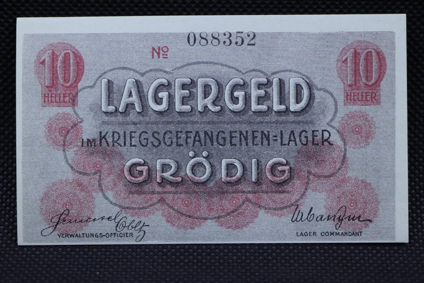 【淘币小摊】限时拍第八百二十一拍  纸币场  满百包邮可预留两周  周一统一发货   奥匈帝国1915年战俘营10赫勒纸币