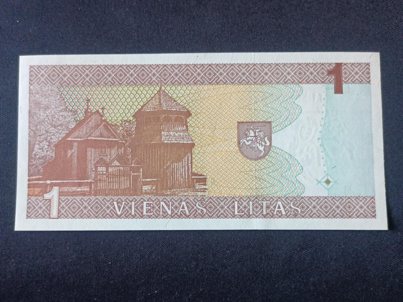 【游宝拍卖】乙巳蛇年92期 第四季首拍场  立陶宛-1立特【1994年 全新UNC】