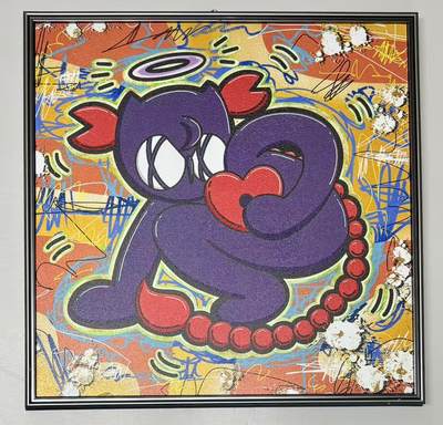 零元拍：歪歪 OWSON 系列作品装饰肌理画《十二星座-天蝎座》，相框尺寸35/35CM。因展品出展，镜框可能有轻微划痕，介意勿拍 - 零元拍：歪歪 OWSON 系列作品装饰肌理画《十二星座-天蝎座》，相框尺寸35/35CM。因展品出展，镜框可能有轻微划痕，介意勿拍