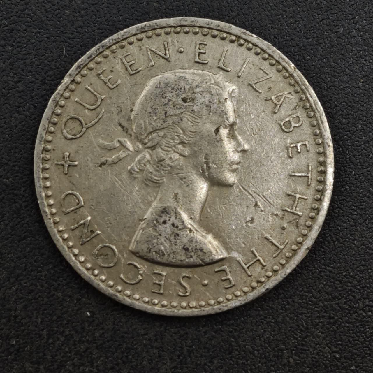 【淘币小摊】实时拍第八百一十八拍   散币小银币场   满百包邮可预留二周 每周一统一发货   新西兰1960年6便士镍币