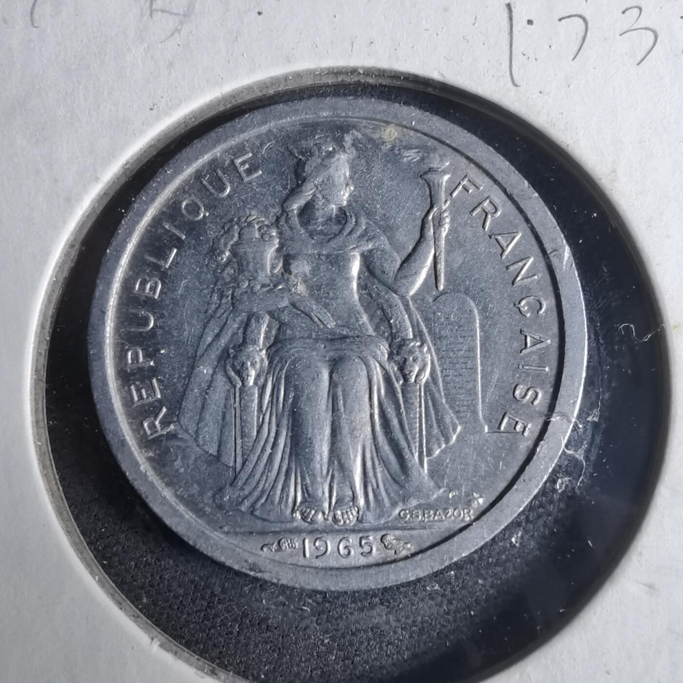 沼泽如烟--第921场 法属波利尼西亚1965年1法郎