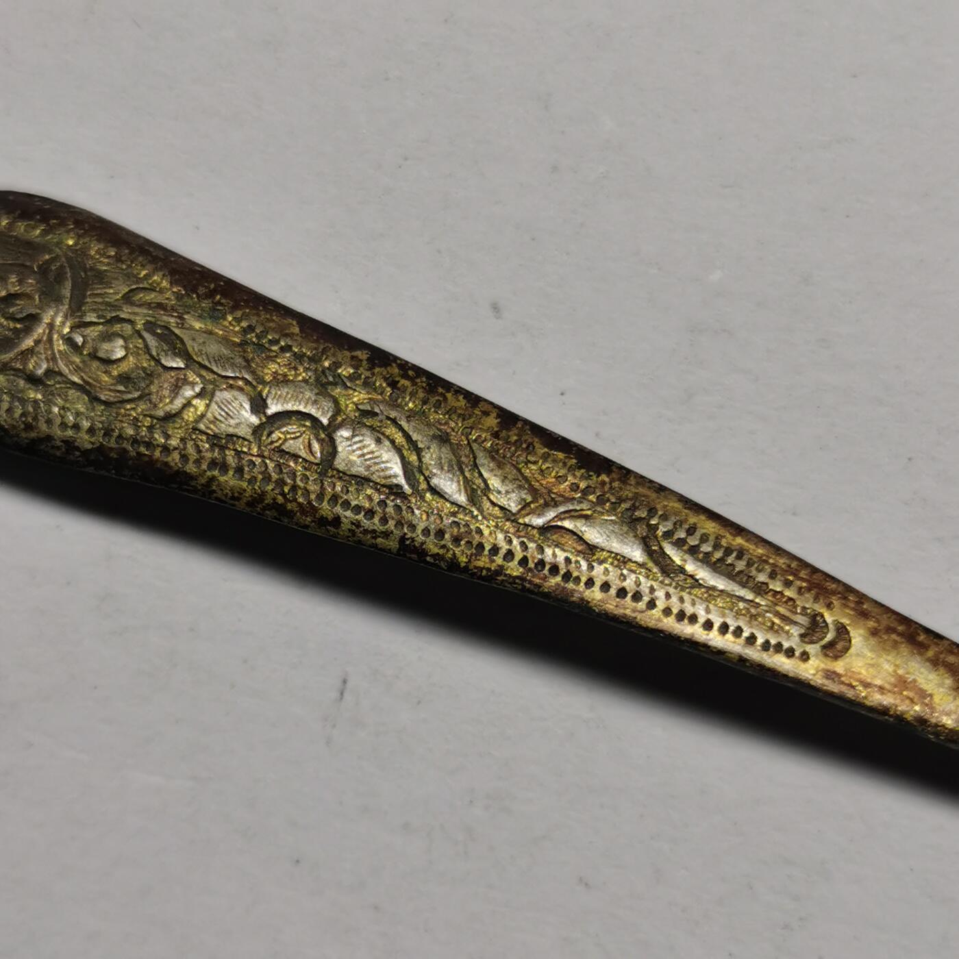 杂件专场86期 清代老银鎏金发簪