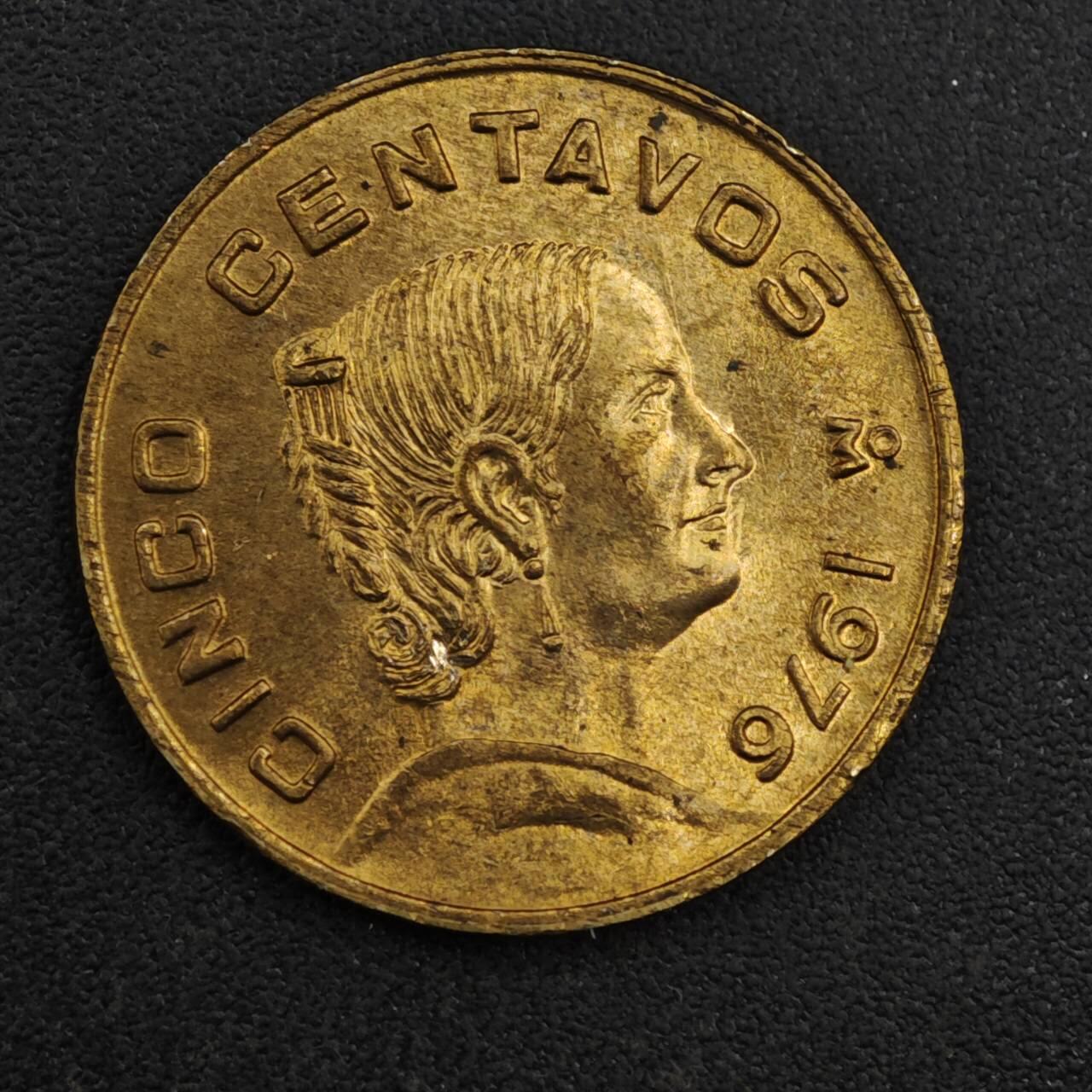 【淘币小摊】实时拍第八百一十八拍   散币小银币场   满百包邮可预留二周 每周一统一发货   墨西哥1976年5分铜币