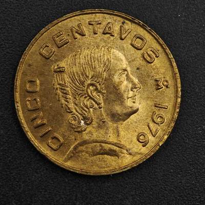 【淘币小摊】实时拍第八百一十八拍   散币小银币场   满百包邮可预留二周 每周一统一发货   - 墨西哥1976年5分铜币