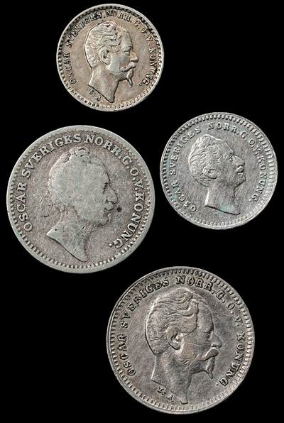 修遠堂世界钱币第九十六期 - 瑞典小银币一组 5.94g