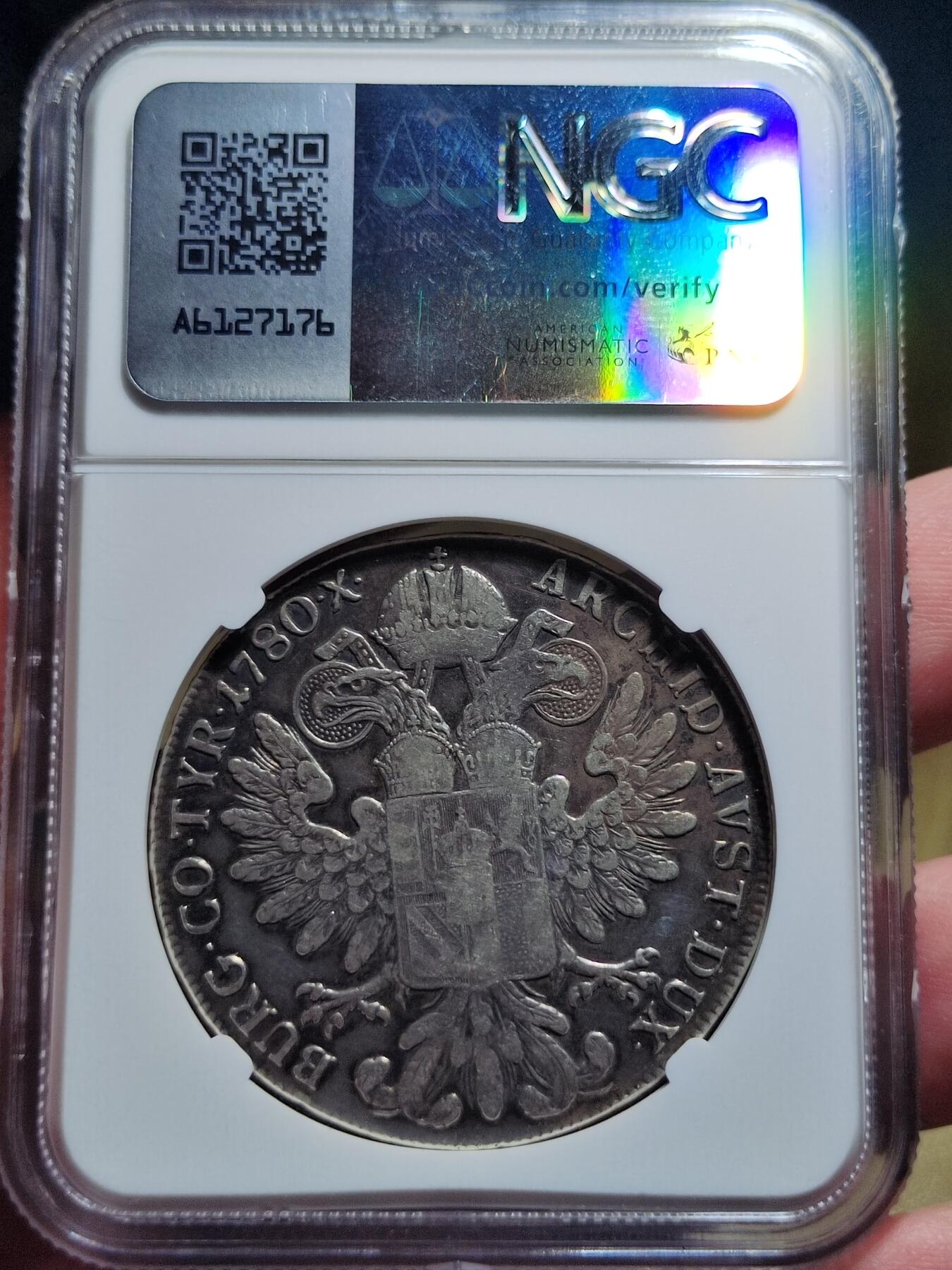 中外钱币第六场 NGC-XF奥匈帝国1780年大奶妈银币早期版