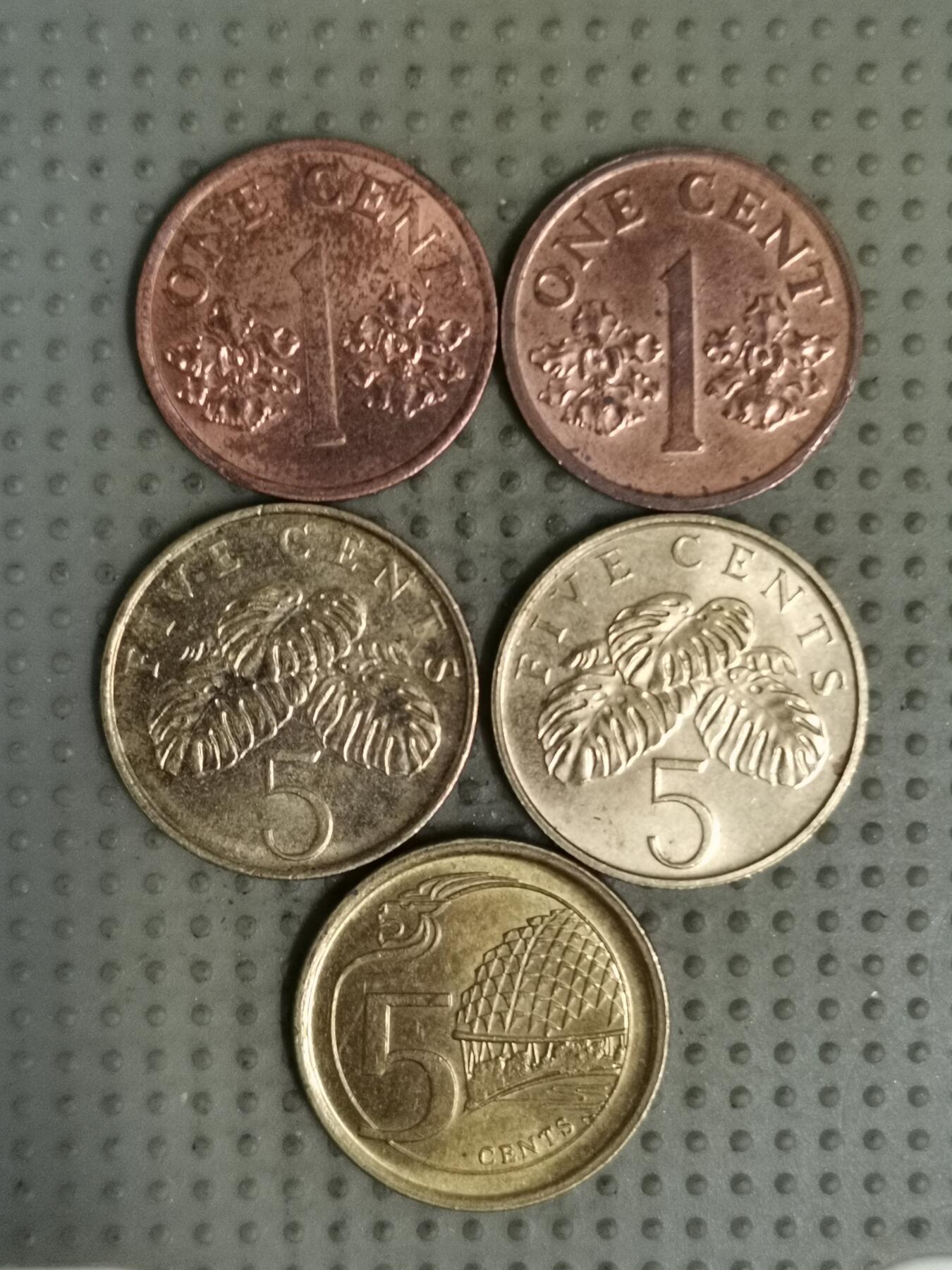 2025年第132场各国散币拍卖（总第132场） 新加坡5枚