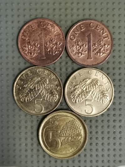 2025年第132场各国散币拍卖（总第132场） - 新加坡5枚