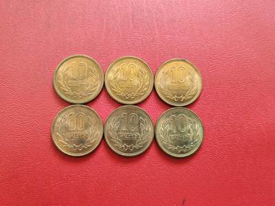 【云涧收藏】第八十二场 - 日本昭和51/52/56/57年10元6枚