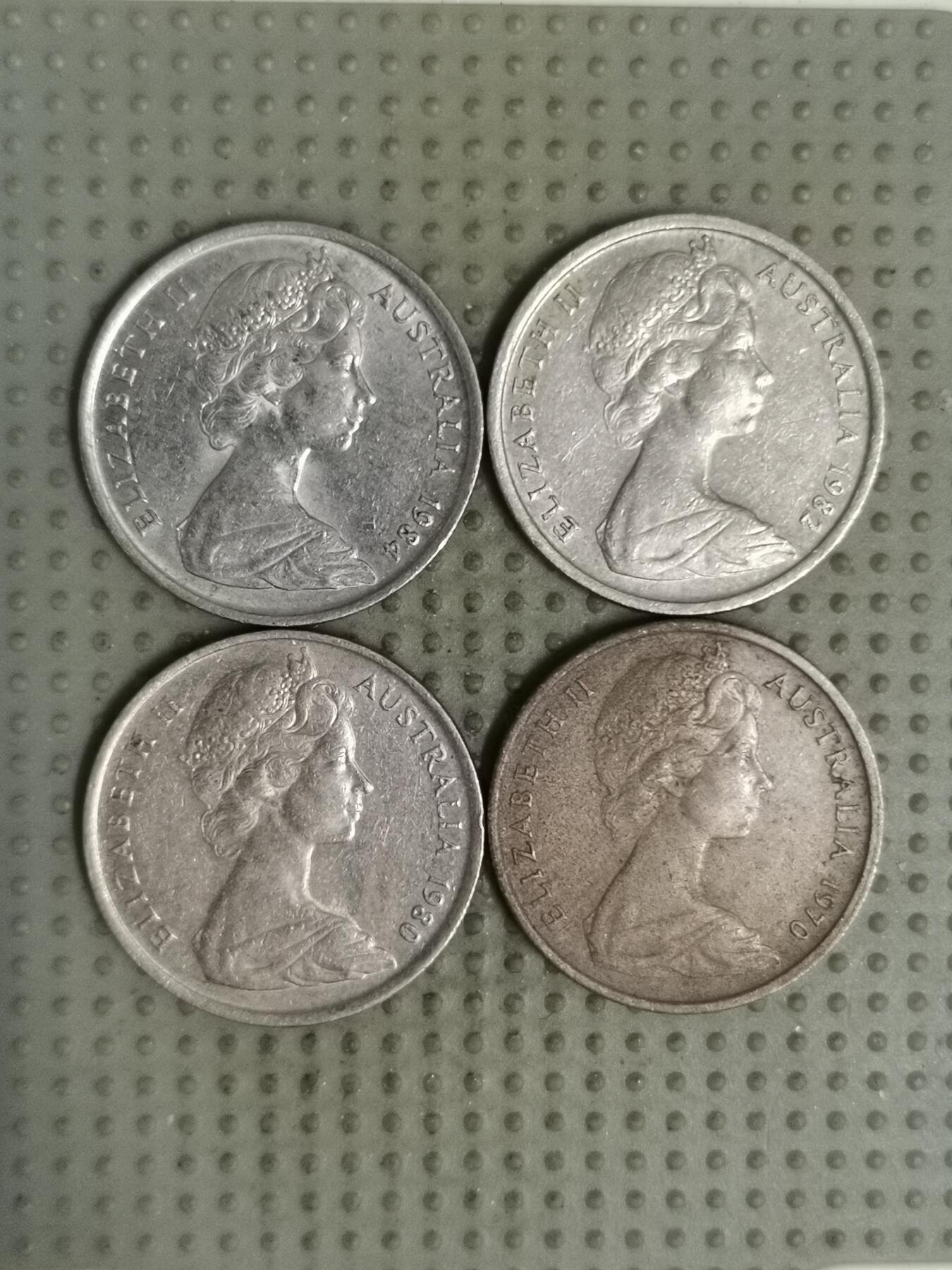 2025年第132场各国散币拍卖（总第132场） 澳大利亚5分4枚