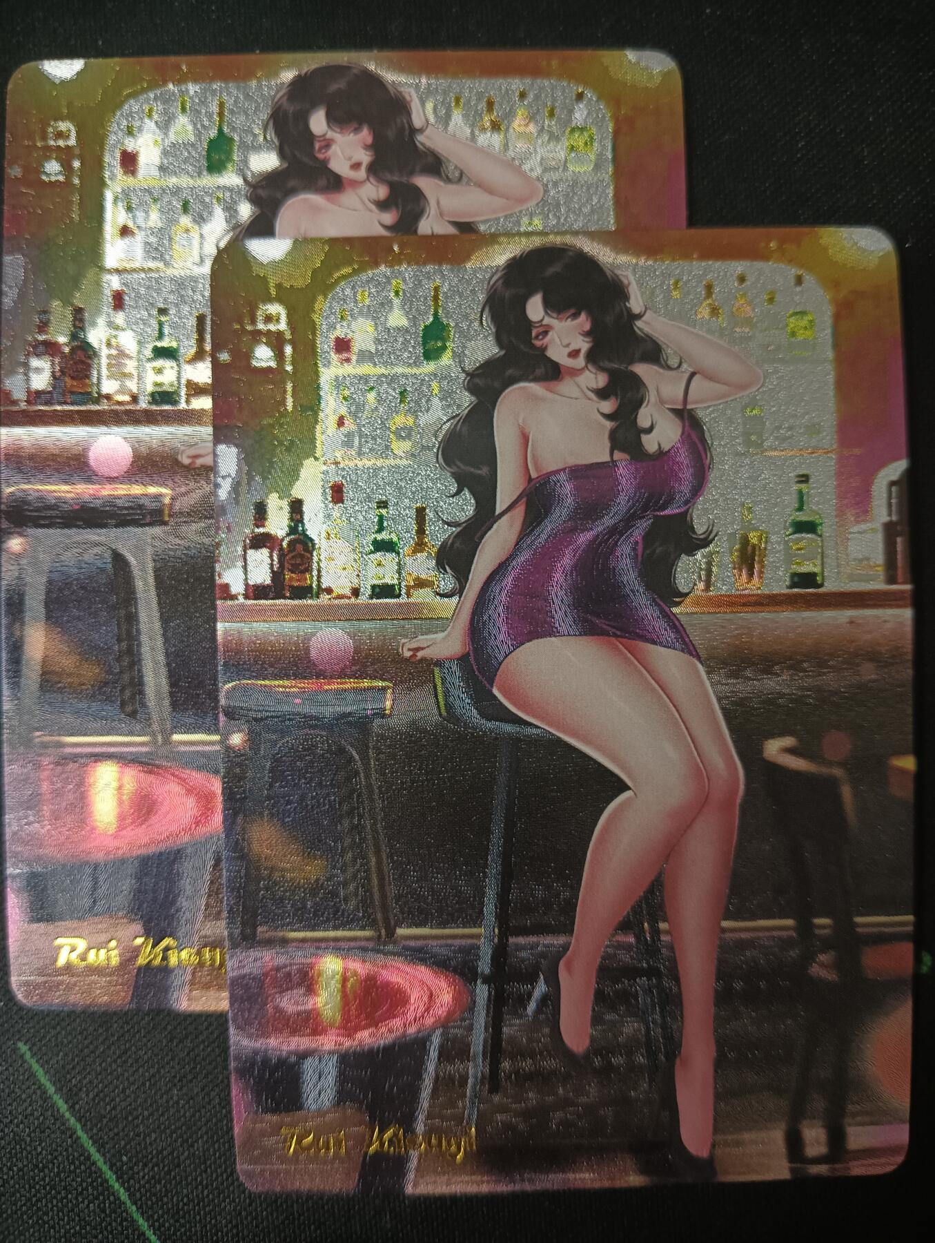 花开卡拍第61期（3月7号周六截拍，品控勿拍!!!拍品不寄存，运费5元（新疆需补运费差价或顺丰到付），自制卡难免瑕疵，可能存在轻微撞角爆边等出厂瑕疵，品控介意勿拍！） 逍遥文创 动漫同人原创女神 来生泪 两渐变 粗闪