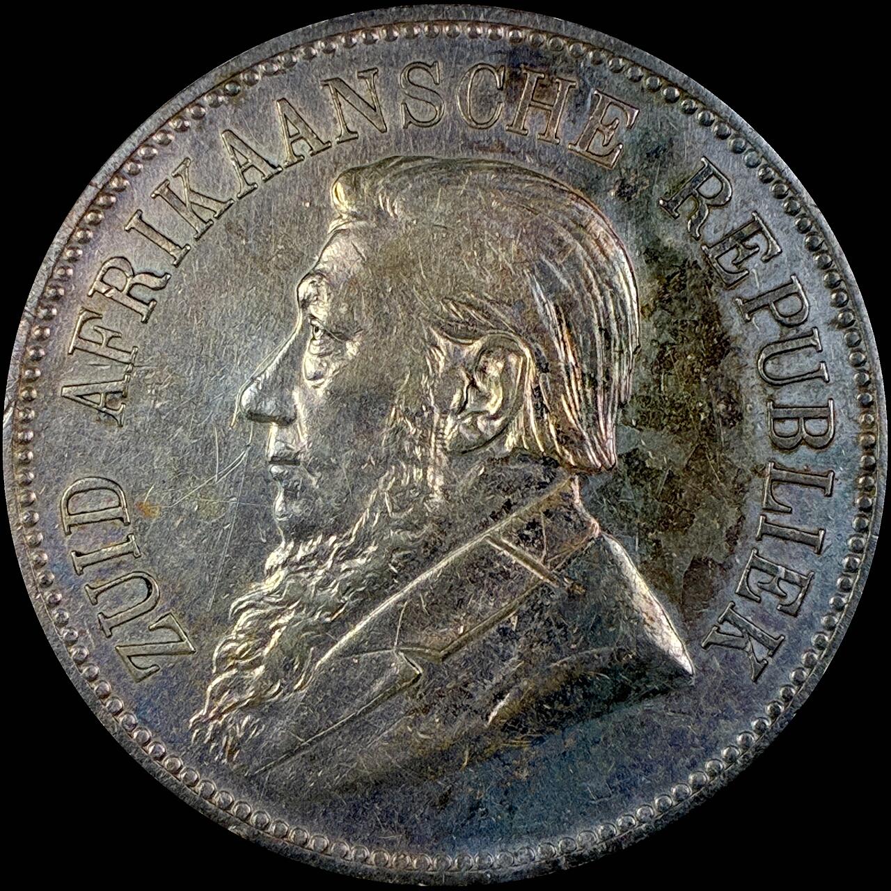 【雨安】【直播拍卖】【世界币章118期-裸币】2025-12-05 周五 19:30 保真 [裸币各国] South Africa 南非 德兰士瓦共和国 5先令 1892年