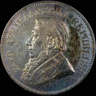【雨安】【直播拍卖】【世界币章118期-裸币】2025-12-05 周五 19:30 保真 - [裸币各国] South Africa 南非 德兰士瓦共和国 5先令 1892年
