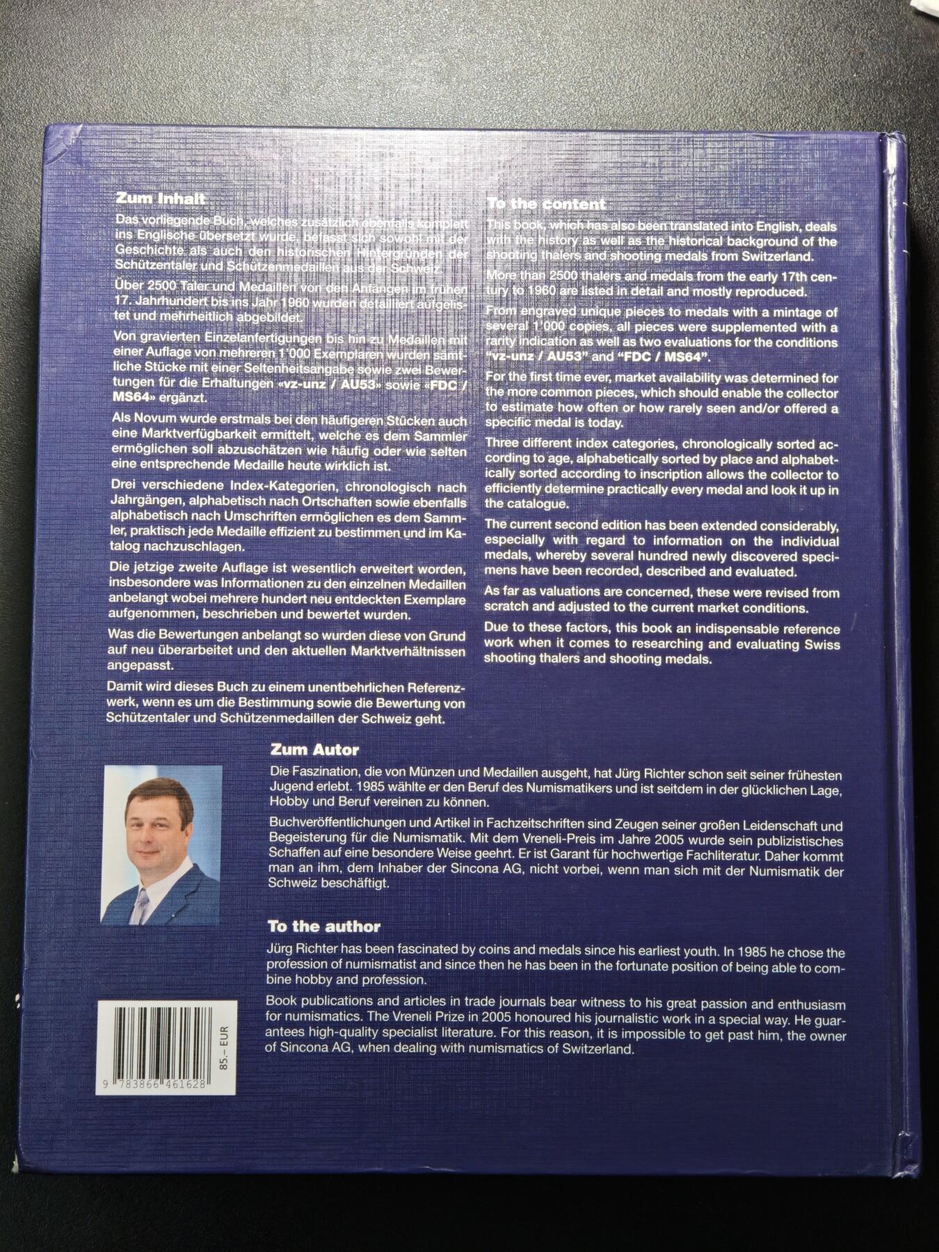 【德藏】世界币章拍卖第156期（拍品征集中~欢迎藏友联系） 97新 瑞士射击节币章目录德文版 超大开本 厚重精装硬壳 评级公司同款参考目录 全书约564页
