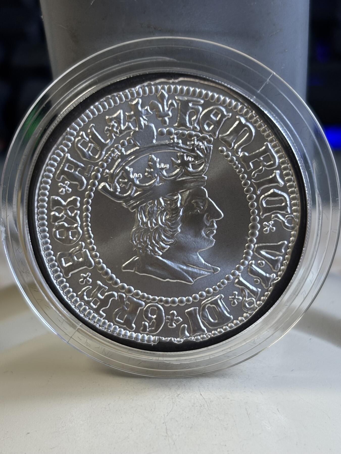 第184期拍卖 英国2022年帝王系列1亨利七世国王1盎司纪念银币，999银，发行1250枚