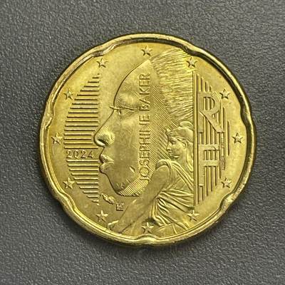 回流1208 - 全新法国2024年新版20欧分 约瑟芬·贝克