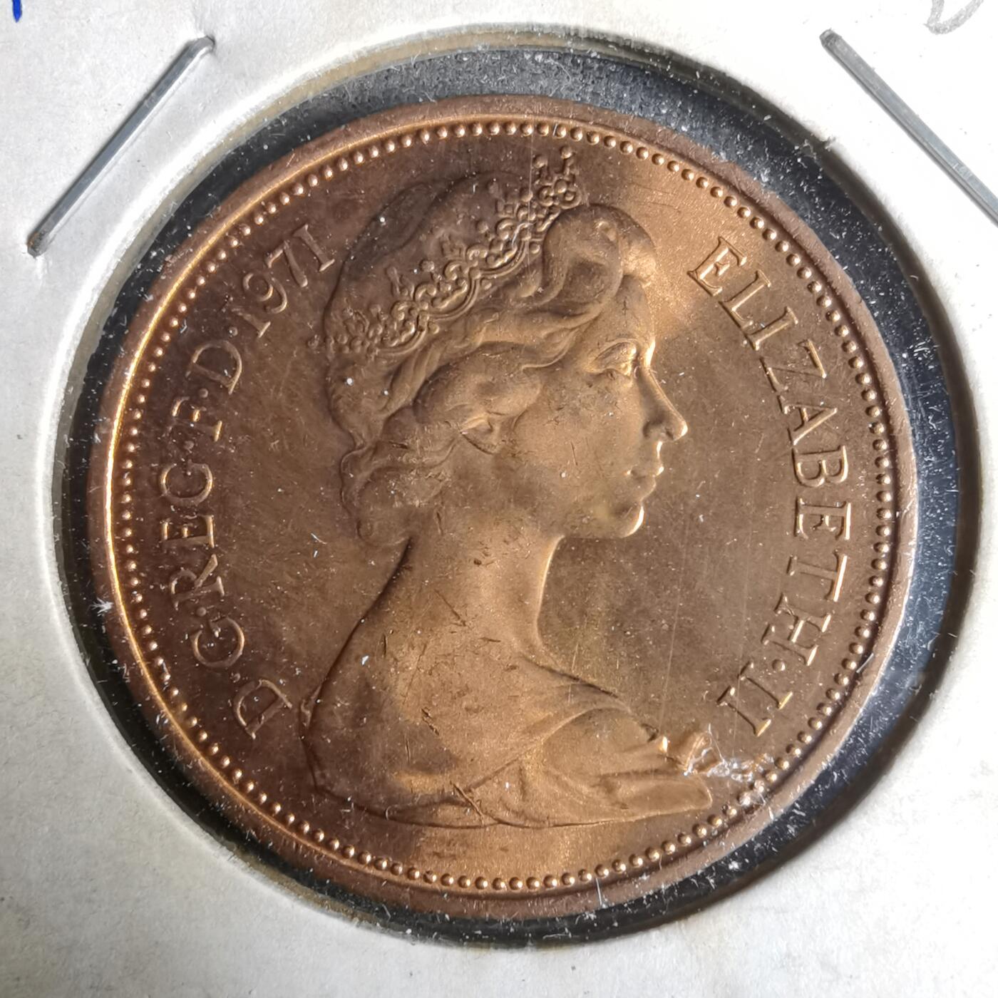 沼泽如烟--第921场 英国1971年2便士