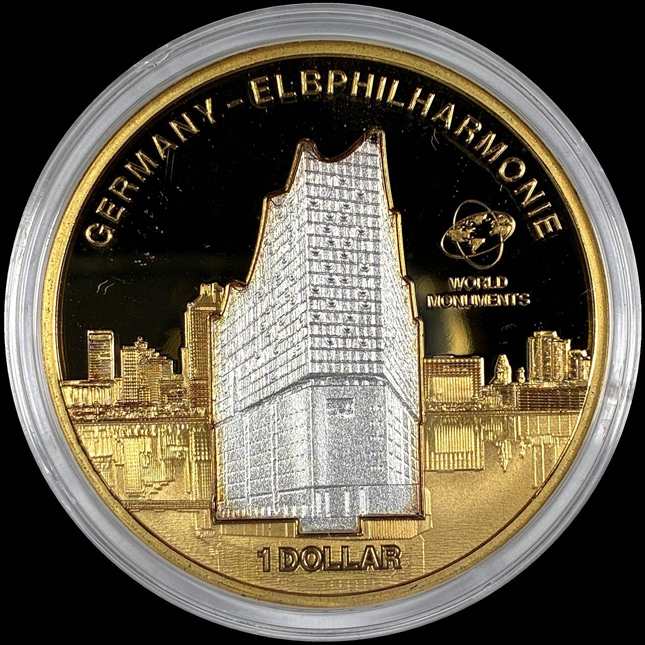 【雨安】【直播拍卖】【世界币章118期-裸币】2025-12-05 周五 19:30 保真 [现代裸币] Cook Island 库克群岛 1元 2010年 德国易北爱乐音乐厅