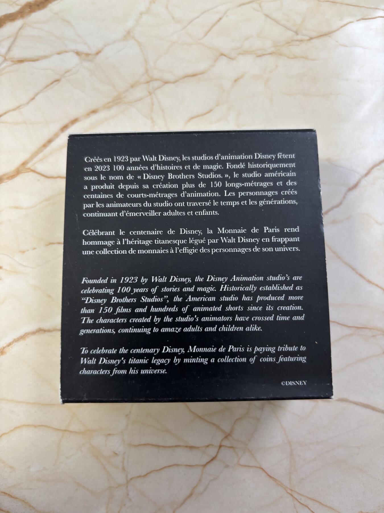 第184期拍卖 法国2023年迪士尼米老鼠和唐老鸭诞生100年彩银币，999银，22.2克，发行5000枚