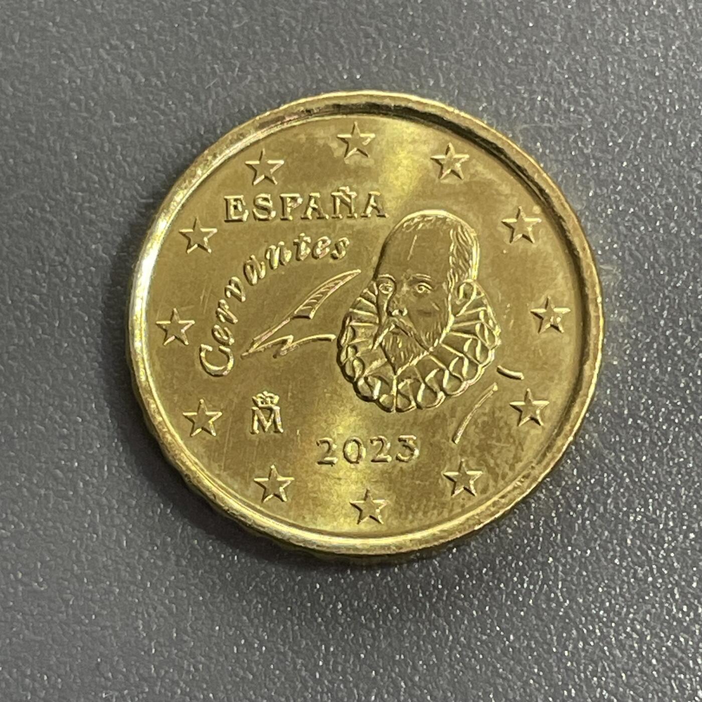 回流1208 全新西班牙2023年10欧分 作家塞万提斯（代表作《堂吉柯德》）