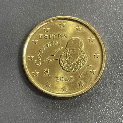 回流1208 - 全新西班牙2023年10欧分 作家塞万提斯（代表作《堂吉柯德》）