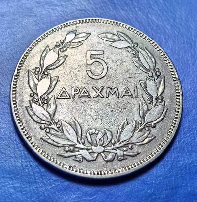 外国优质老铜币银币，周六九点倒数截拍，满百包邮，可寄存半年，喜欢朋友微信扫描二维码可直接参拍 - 希腊1930年火凤凰5德拉克马