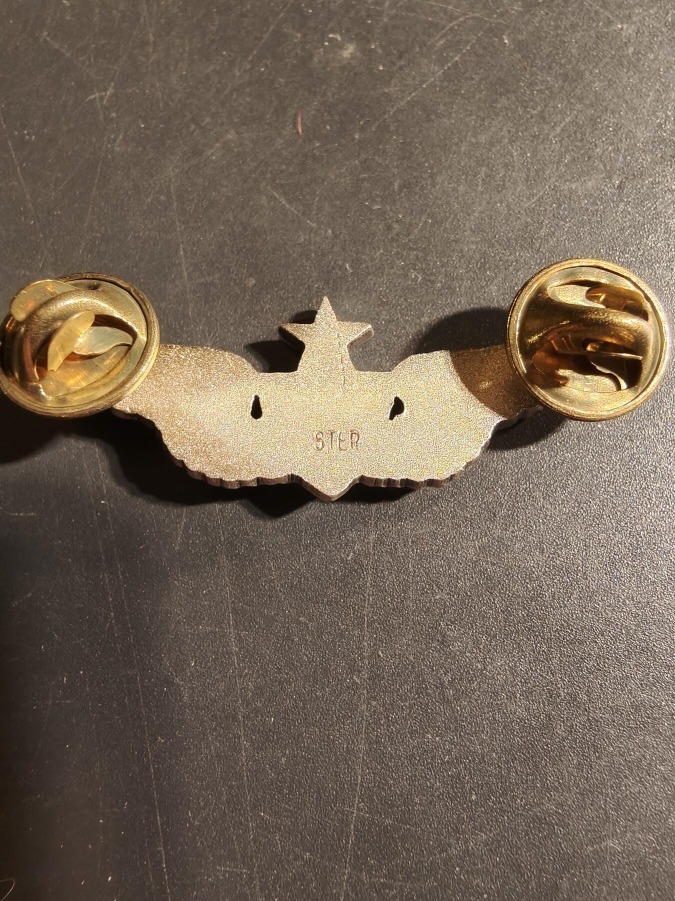 老王徽章第168期 美国空军军医中级技能章 925银 2英寸