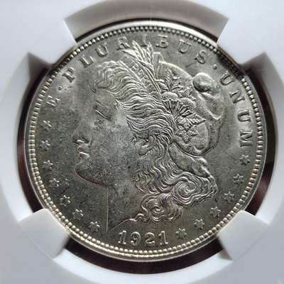 中外钱币第六场 - NGC-MS63美国摩根1921年D版