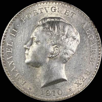 【雨安】【直播拍卖】【世界币章118期-裸币】2025-12-05 周五 19:30 保真 - [裸币各国] Portugal 葡萄牙 1000瑞斯 KM#0558 1910年