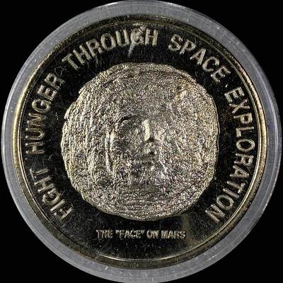 【雨安】【直播拍卖】【世界币章118期-裸币】2025-12-05 周五 19:30 保真 - [现代裸币] Liberia 利比里亚 50元 1996年 通过太空探索来对抗饥饿