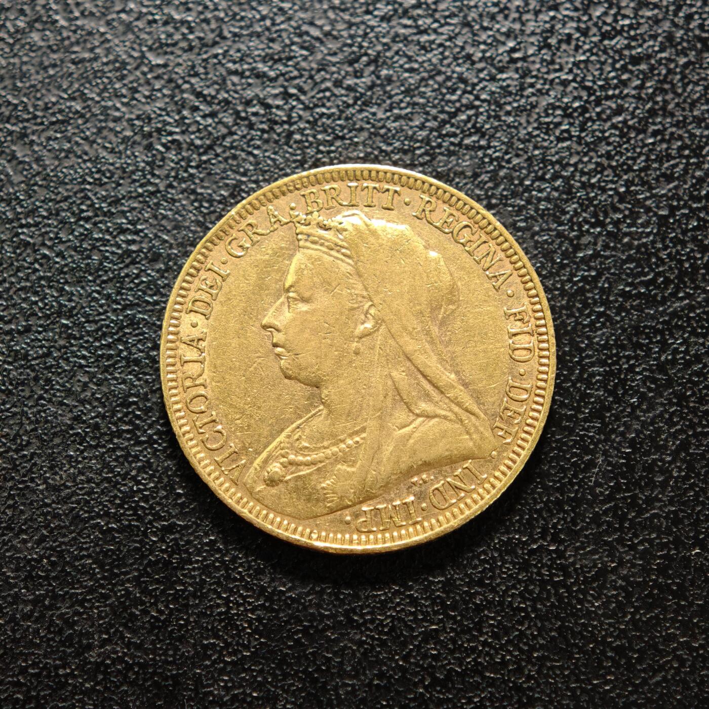 【德藏】世界币章拍卖第156期（拍品征集中~欢迎藏友联系） 1893年 英国索维林金币 917金 原味状态 直径约：21.9mm；重约：8g