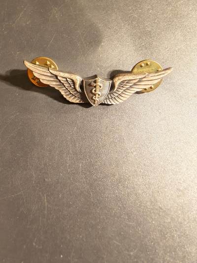 老王徽章第168期 - 美国空军军医技能章 925银 2英寸    S-21厂标