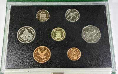 【雨安】【直播拍卖】【世界币章118期-裸币】2025-12-05 周五 19:30 保真 - [现代套币] Falkland 福克兰群岛 套币 精制套币 1987年