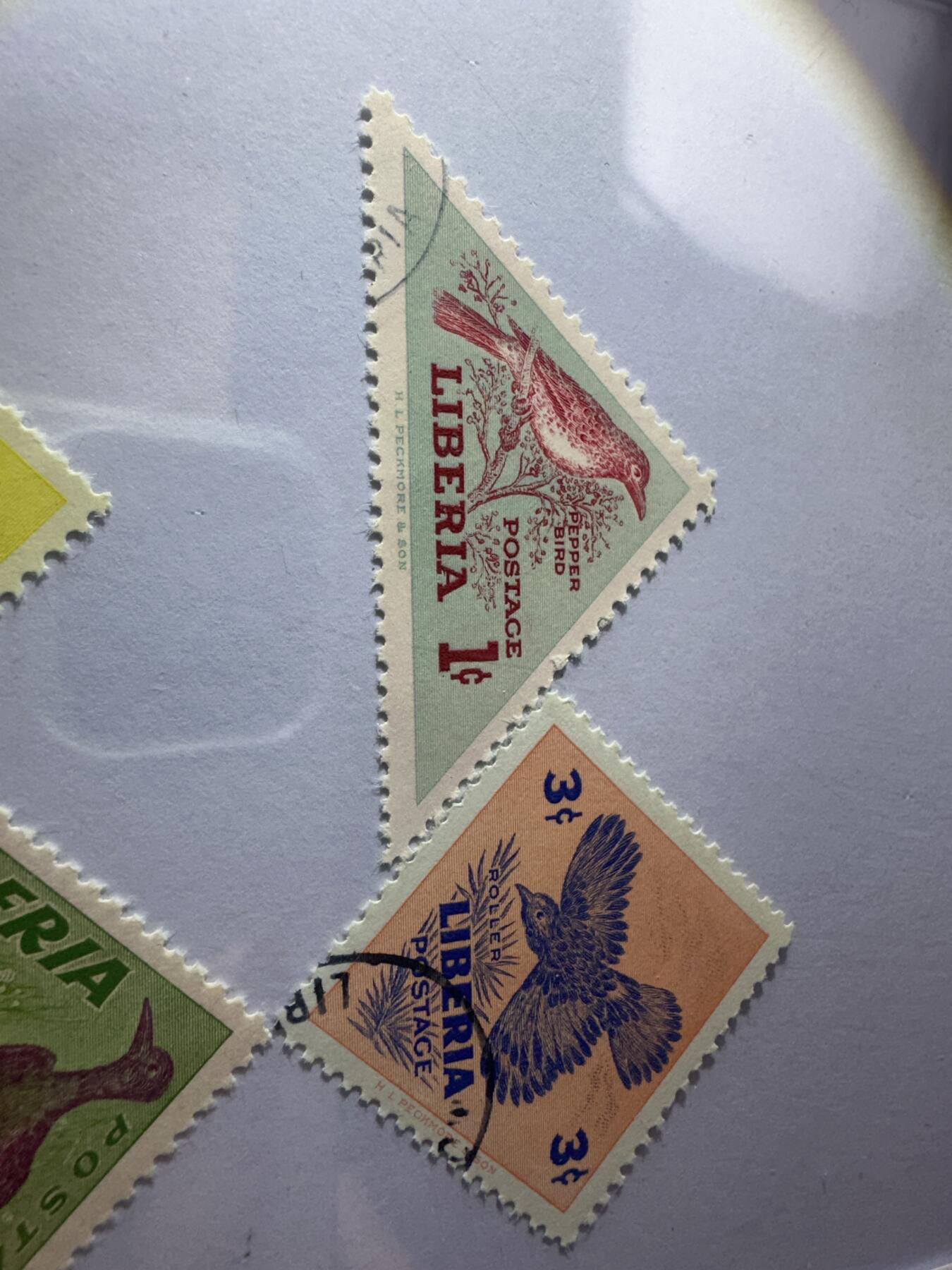 12.6邮票专场 利比里亚1953年鸟类6全雕刻版