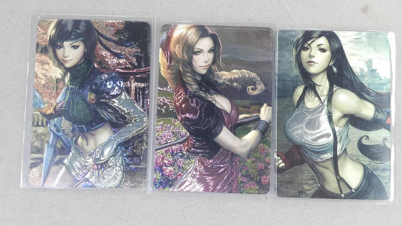 龙虎卡牌六六场 （无佣金，周六结拍，欢迎送拍） 光刻3张 最终幻想7女主