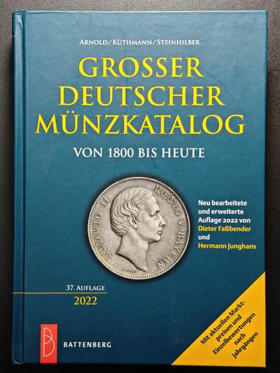 【德藏】世界币章拍卖第156期（拍品征集中~欢迎藏友联系） - 98新 第37版 德国德国巴滕贝格大目录 1800年-至今 硬壳精装 铜板纸印刷 全书约720页