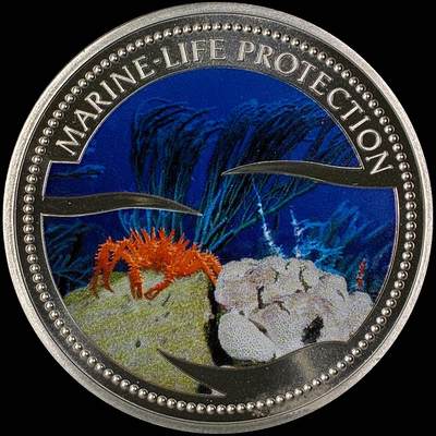 【雨安】【直播拍卖】【世界币章118期-裸币】2025-12-05 周五 19:30 保真 - [现代裸币] Palau 帕劳 1元 2003年 保护海洋动物