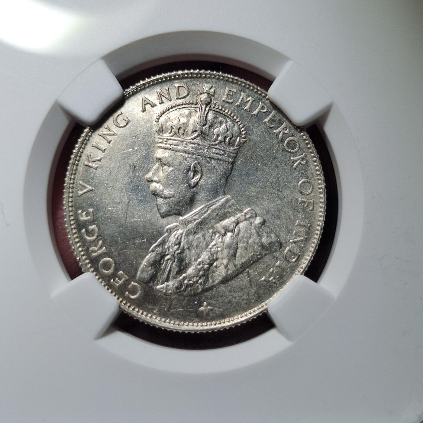 中外钱币第六场 NGC-MS62英属海峡1920年50分