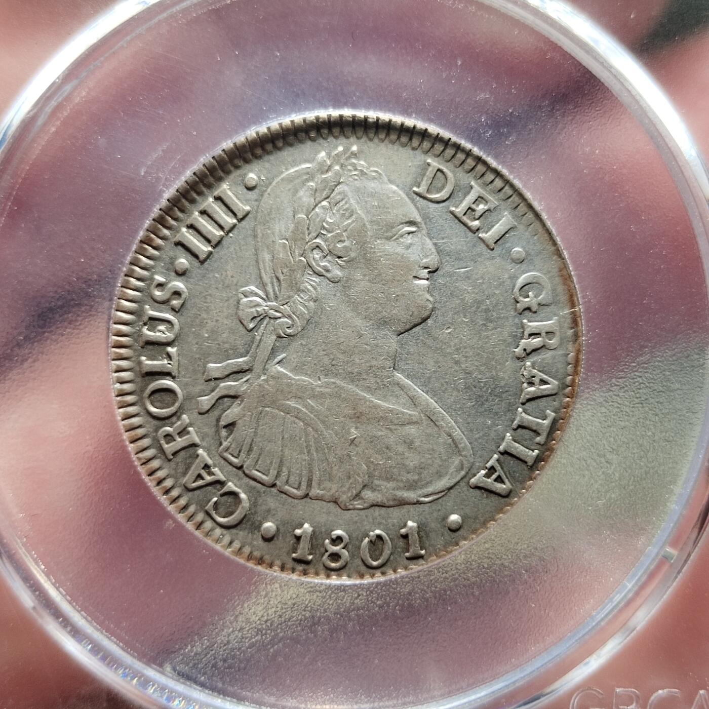 中外钱币第六场 公博AU50西属墨西哥1801年2R