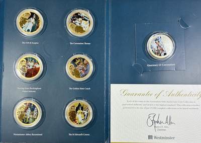 【雨安】【直播拍卖】【世界币章118期-裸币】2025-12-05 周五 19:30 保真 - [现代装帧] Guernsey 根西 装帧 2018年 伊丽莎白二世登基65周年纪念 含5镑银币1枚