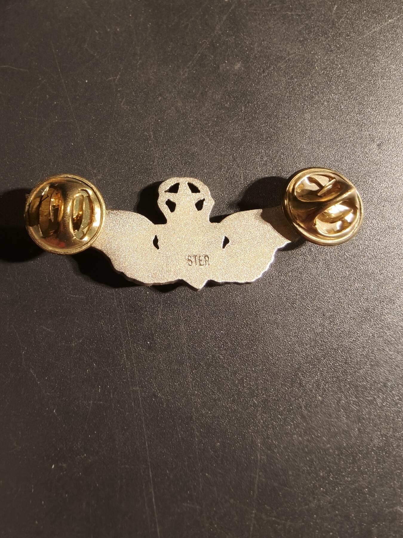 老王徽章第168期 美国空军军医高级技能章 925银 2英寸