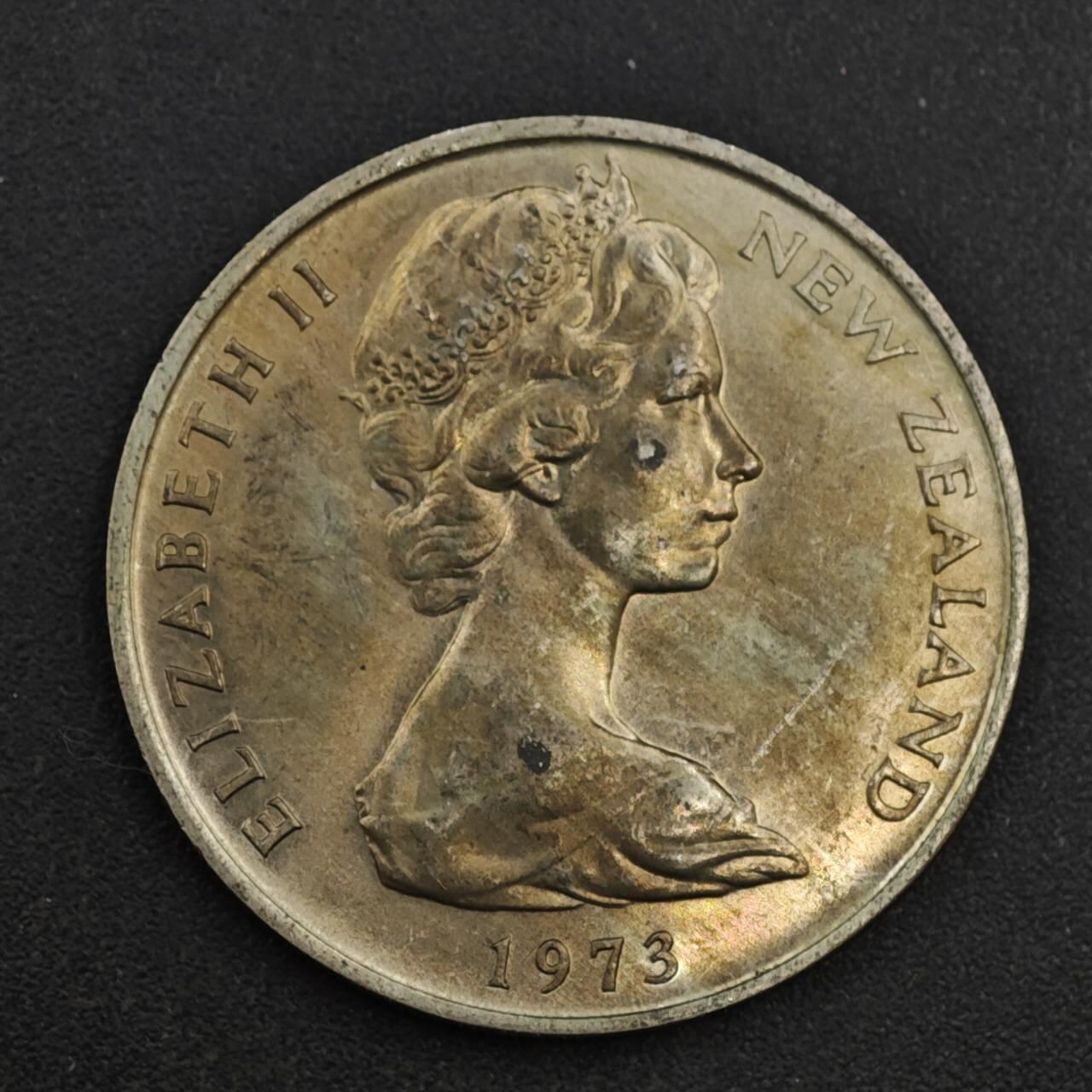 【淘币小摊】实时拍第八百一十八拍   散币小银币场   满百包邮可预留二周 每周一统一发货   新西兰1973年20分几维鸟镍币