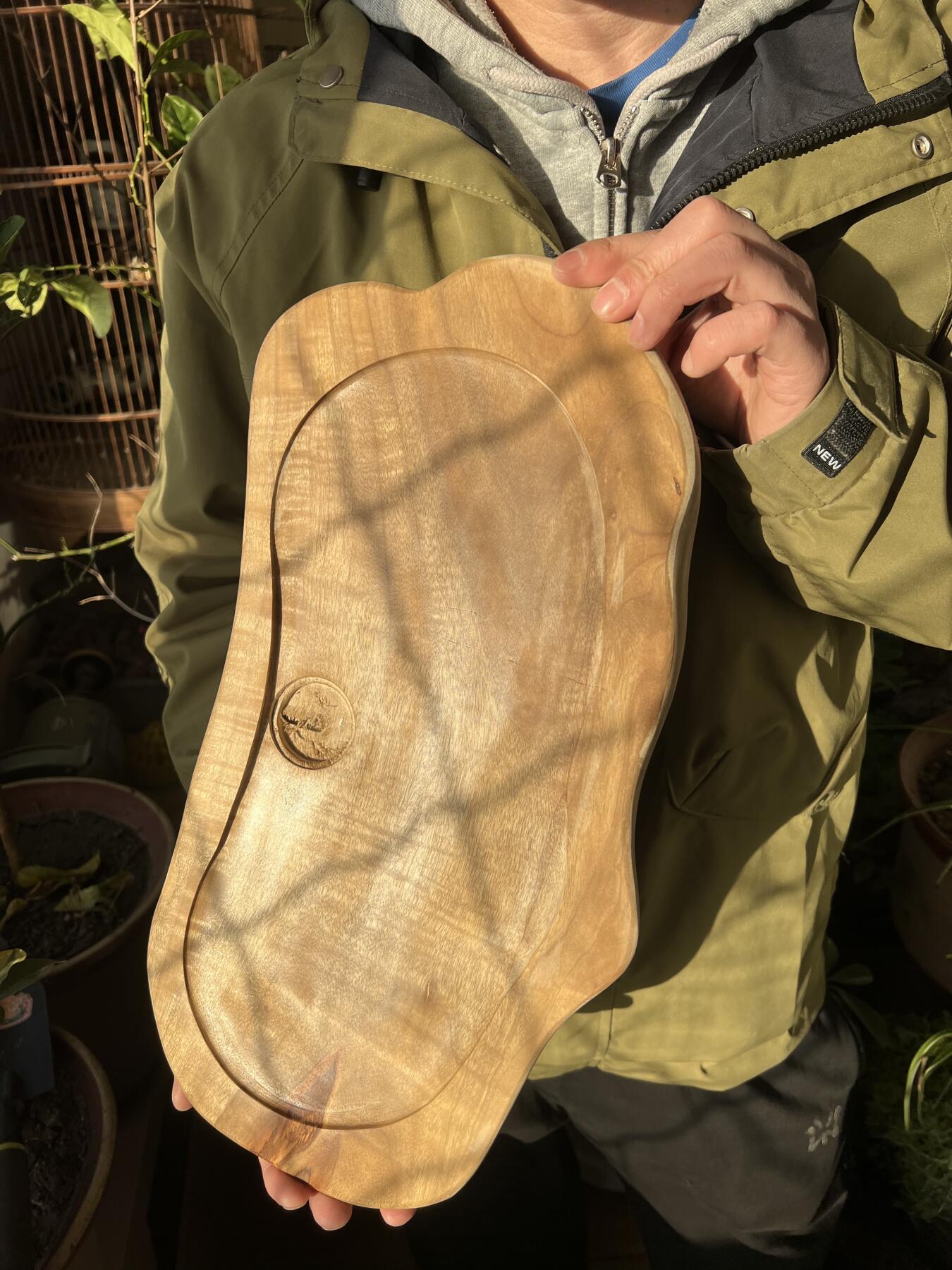 零元拍：金丝楠 茶盘，尺寸约：410/200/185/25MM，药香满鼻，未上漆上蜡