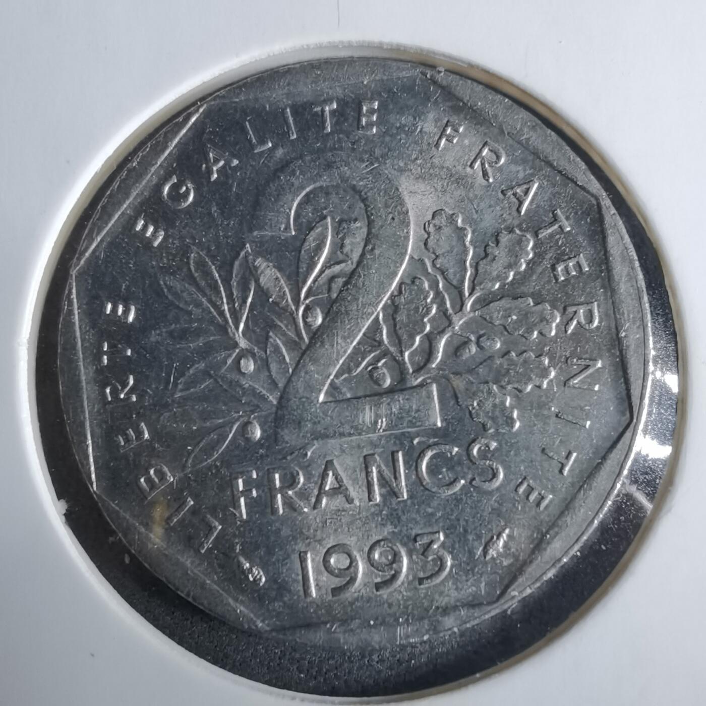 沼泽如烟--第921场 法国1993年2法郎纪念币