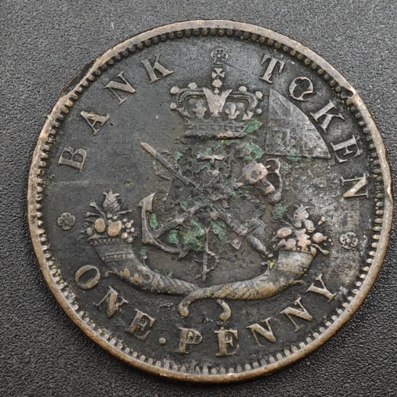 【淘币小摊】实时拍第八百一十八拍   散币小银币场   满百包邮可预留二周 每周一统一发货   上加拿大1850年马剑一便士铜币代币