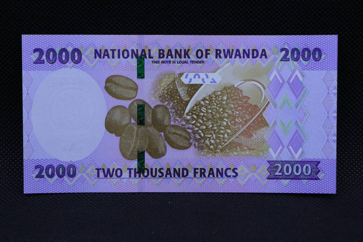 【淘币小摊】限时拍第八百二十一拍  纸币场  满百包邮可预留两周  周一统一发货   卢旺达2024年2000法郎纸币