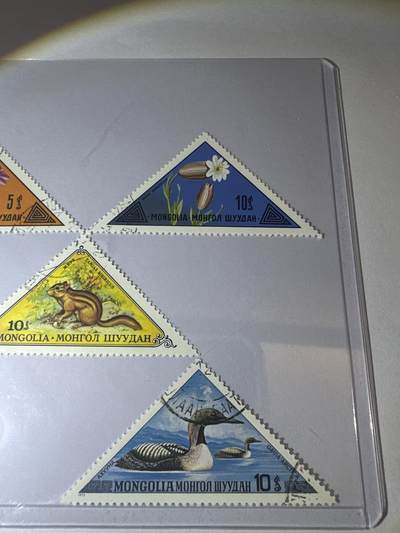 12.26邮票专场 蒙古1973年花卉动物6枚散票