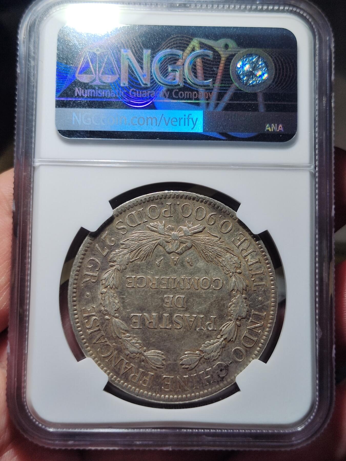 中外钱币第六场 NGC-AU50法属印支1903年坐洋一元